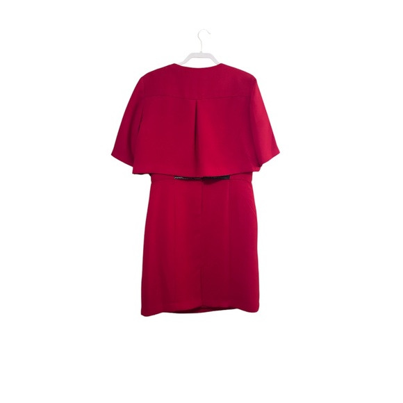K Studio Collection Red Two-Piece Dress Suit with Shrug & Belt Size 14 - Picture 3 of 8